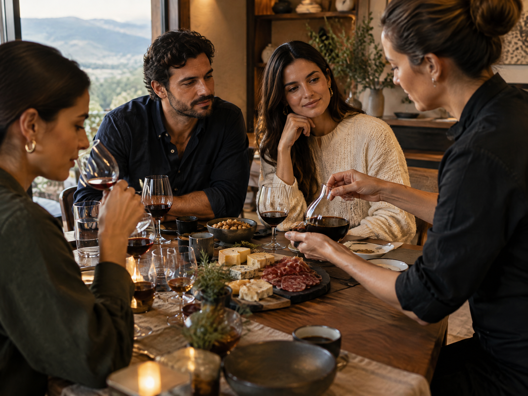 Cena editorial da assinatura Vivências, com mesa e experiência de hospitalidade